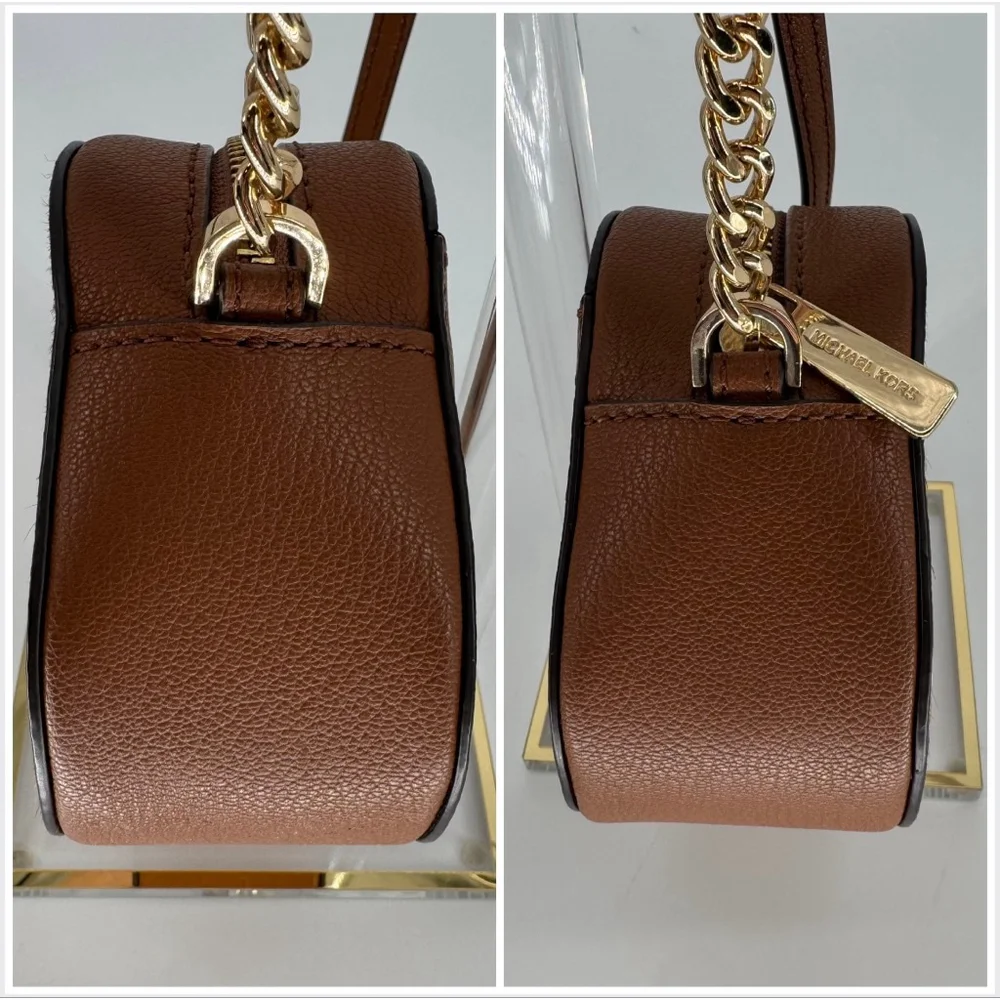 Michael Kors Bambi Deer Print Calf Hair Leather Crossbody Camera Bag